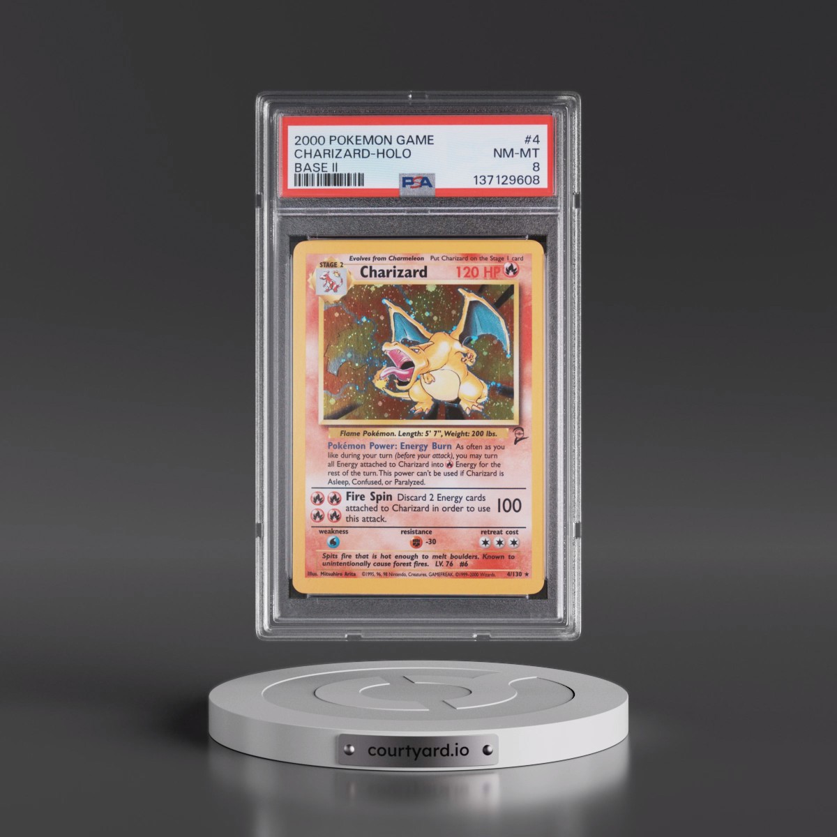 2000 Charizard - Pokémon Pokémon Game Base II PSA 8 NM-MT